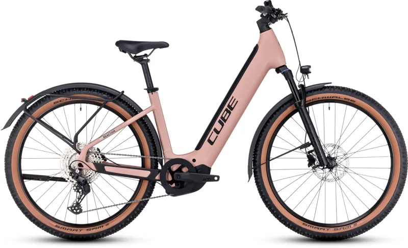 2023 Cube Reaction Pro Hybrid 625 Allroad Hardtail E-MTB - Blush Rose/Silver