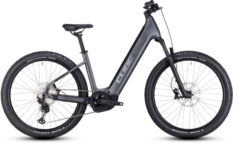 2023 Cube Reaction Hybrid Race 625 Easy Entry Hardtail E-MTB - Grey/Metal