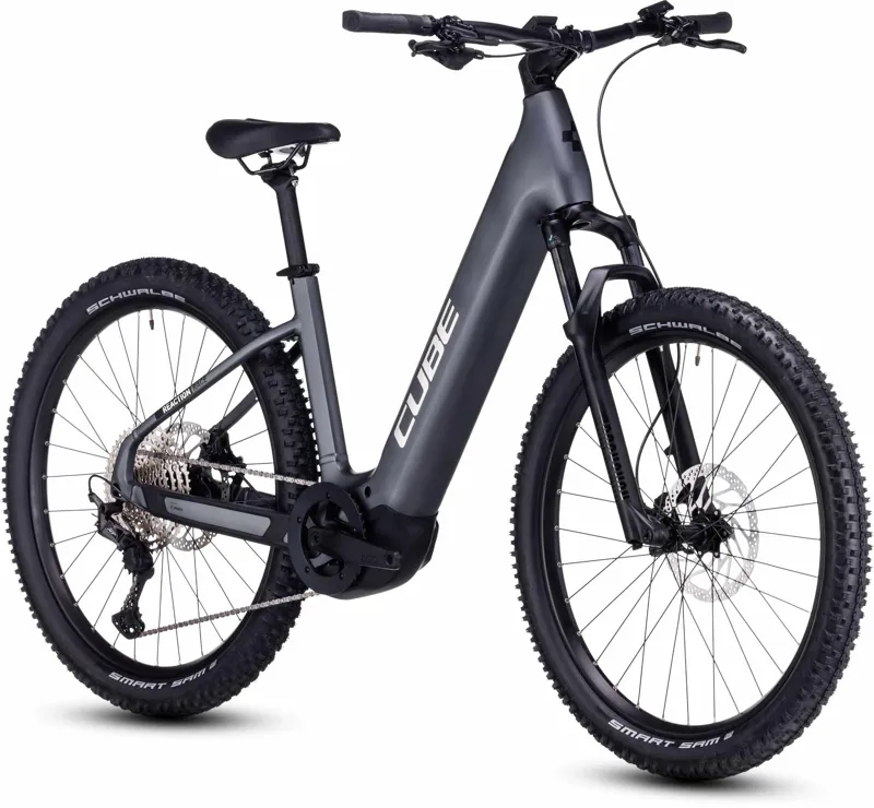 2023 Cube Reaction Hybrid Race 750 Easy Entry Hardtail E-MTB - XL- Grey/Metal-1
