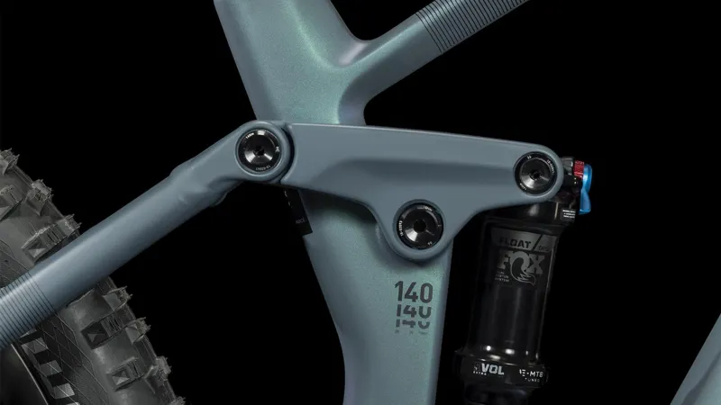 2023 Cube Stereo Hybrid 140 HPC ABS 750 Carbon Full-Sus E-MTB - Grey/Blue-4