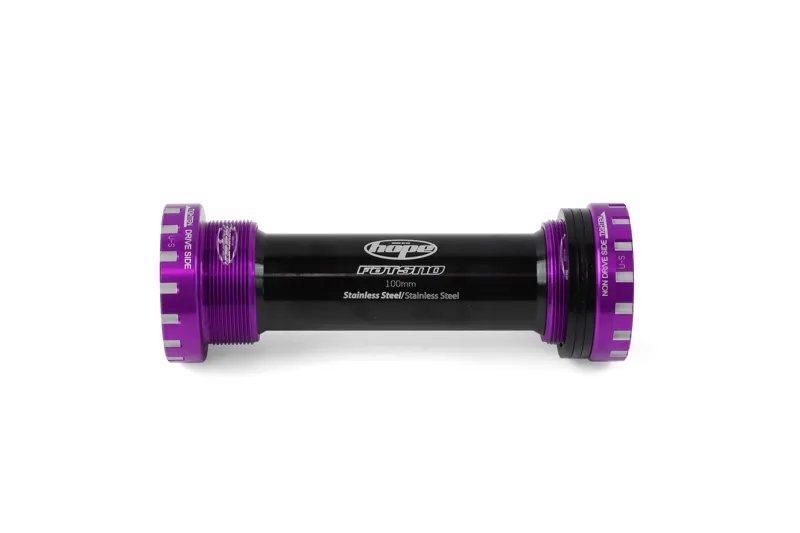 Hope 100mm FatBike Stainless Bottom Bracket in Purple