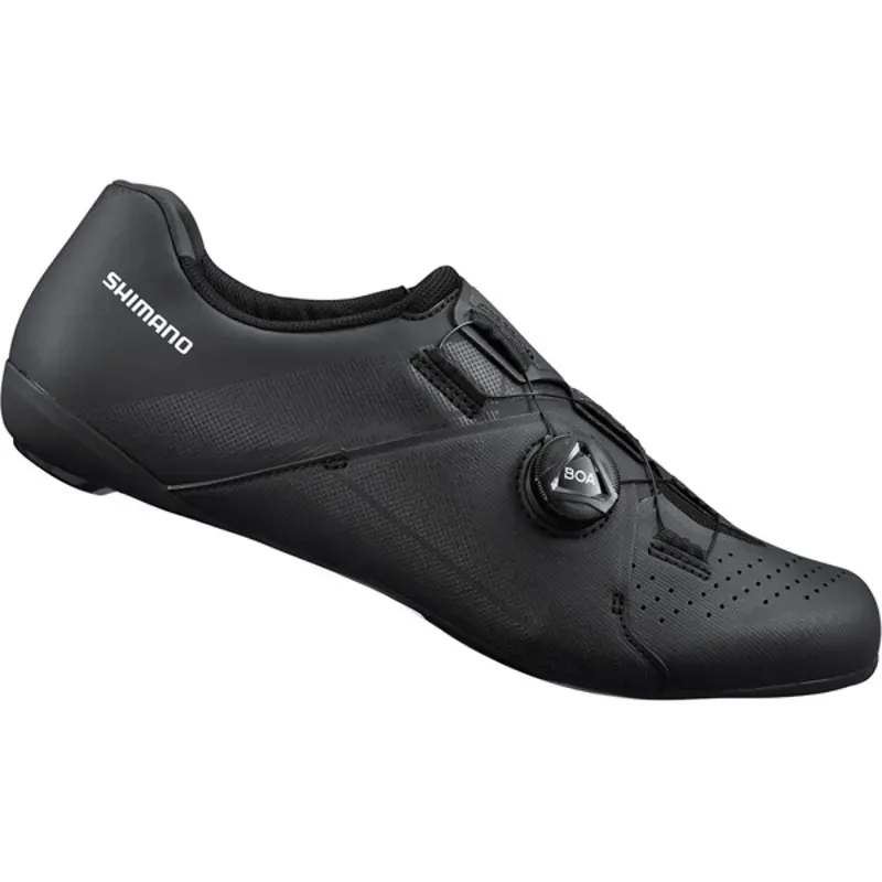 Shimano RC300 SPD-SL Road Cycling Shoes - Black - Standard + Wide Fit-1