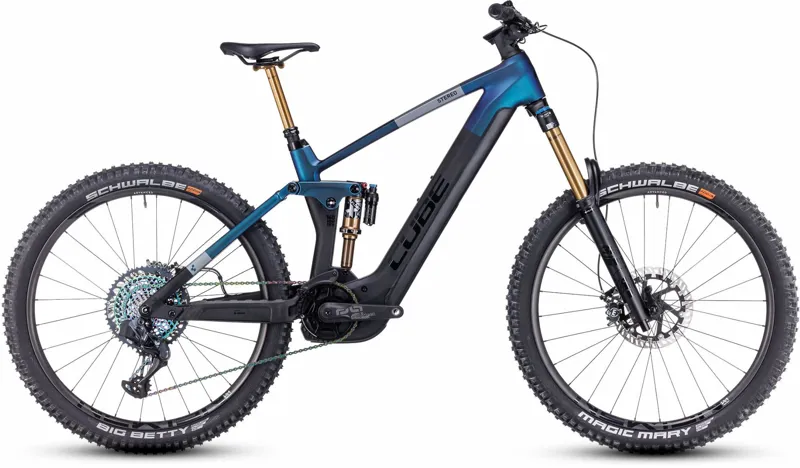 2023 Cube Stereo Hybrid 160 HPC SLT 750 Carbon Full-Sus E-MTB - Nebula / Carbon