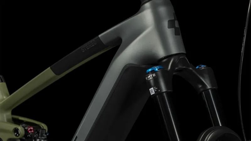 Cube Stereo Hybrid 160 HPC TM 750 Carbon Full-Sus E-MTB - Grey/Olive-5