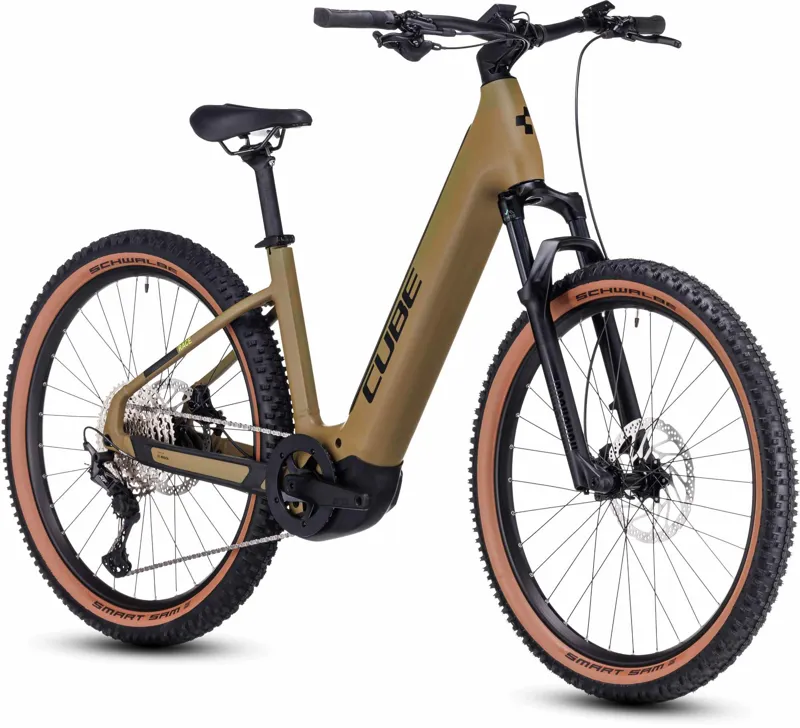 2023 Cube Reaction Hybrid Race 625 Easy Entry Hardtail E-MTB - Olive/Green-1