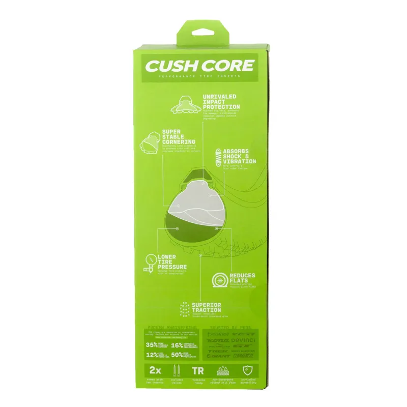 CushCore Gravel/CX Tire Insert w/ Valve in Green/grey-1