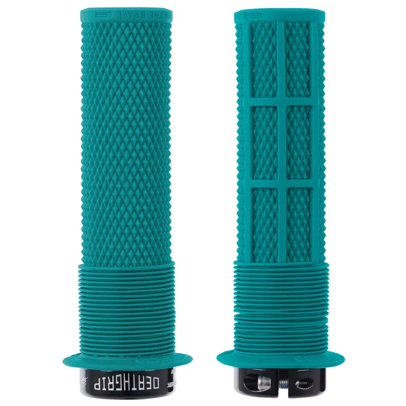 DMR Brendog DeathGrip Flange Handlebar Grips in Turquoise