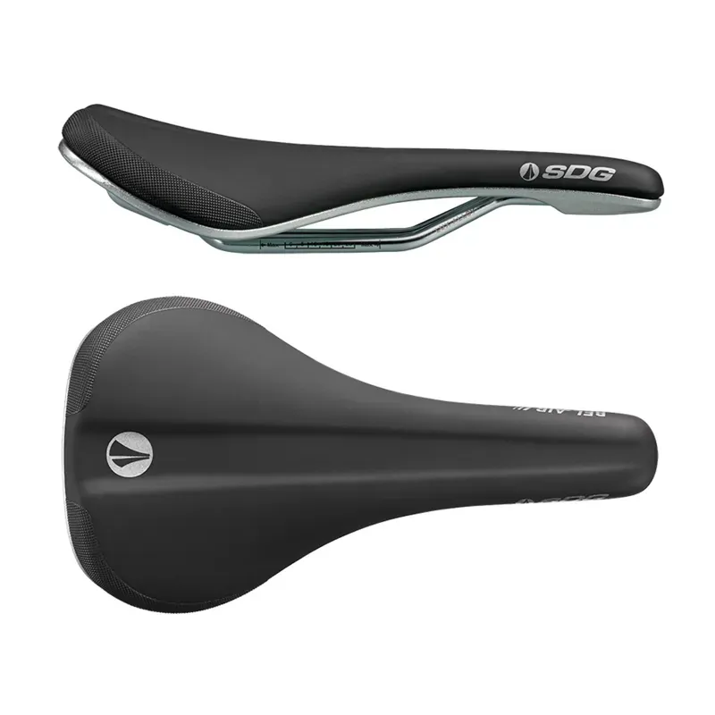 SDG Bel Air V3 Galaxic Lux-Alloy Bicycle Saddle - Black/Silver
