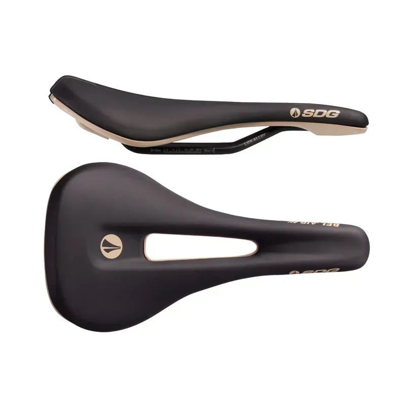 SDG Bel Air V3 Overland Lux-Alloy Bicycle Saddle - Black/Tan