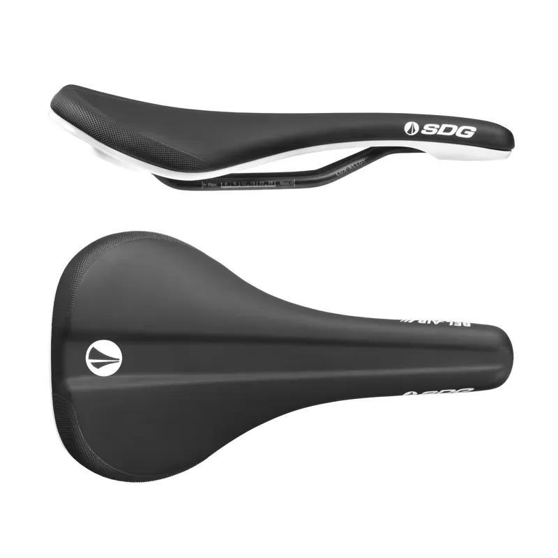 SDG Bel Air V3 Lux-Alloy Bicycle Saddle - Black/White