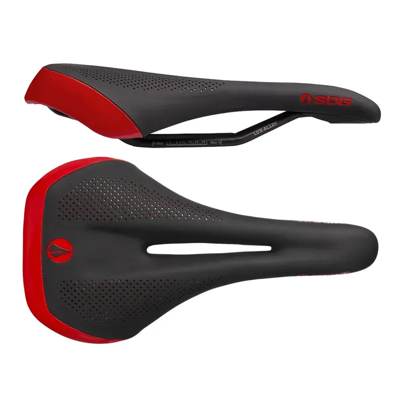 SDG Allure V2 Women's Lux-Alloy Bicycle Saddle - Black/Red