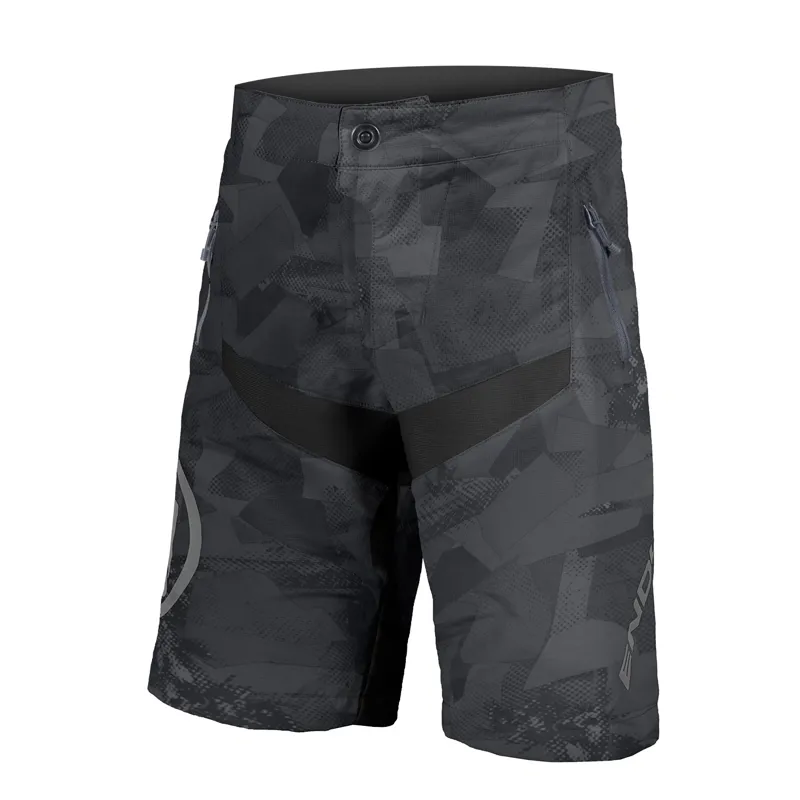 Endura MT500 JR Kids Baggy Shorts W/ Liner - Black Camo