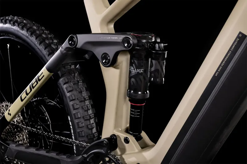 Cube Stereo Hybrid 160 HPC SL 27.5in Full-Sus Electric MTB - Beige-2