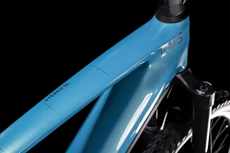 Cube Stereo Hybrid 160 HPC SL 750 27.5In Carbon Full-Sus E-MTB - Blue/Black-4