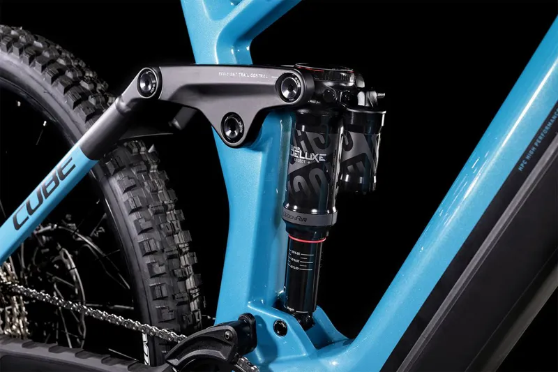 Cube Stereo Hybrid 160 HPC SL 750 27.5In Carbon Full-Sus E-MTB - Blue/Black-2