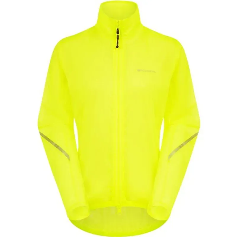 Madison Flux Women's Ultra-Packable Waterproof Jacket in Hi-Viz Yellow
