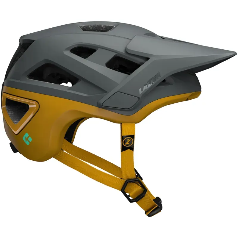 Lazer Jackal KinetiCore MTB Helmet - Grey / Yellow-1