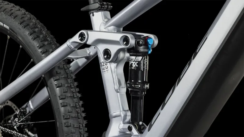 2023 Cube Stereo Hybrid 120 Race 750 Full-Suspension E-MTB - Polar Silver-5