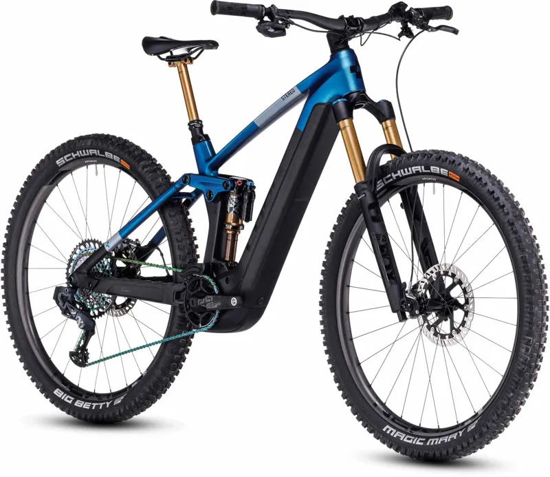 2023 Cube Stereo Hybrid 140 HPC SLT 750 Carbon Full-Sus E-MTB - Nebula / Carbon-1