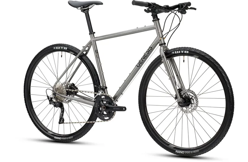 2023 Genesis Croix De Fer 20 Steel Flat Bar Gravel Bike - Silver-1