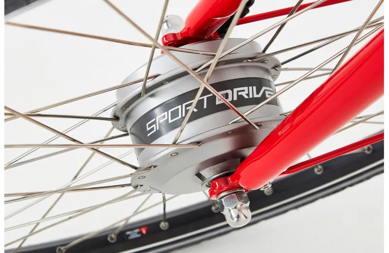 Ridgeback Electron Electric Hybrid Bike in Red-4