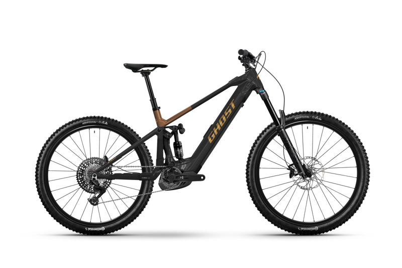 Ghost E-Riot CF Pro Carbon Full-Suspension E-MTB - Metal/Coffee