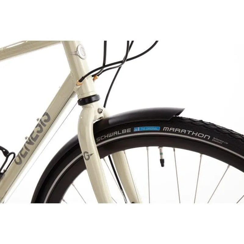 Genesis Tour De Fer 10 Flat Bar Hybrid Bike - Beige-6