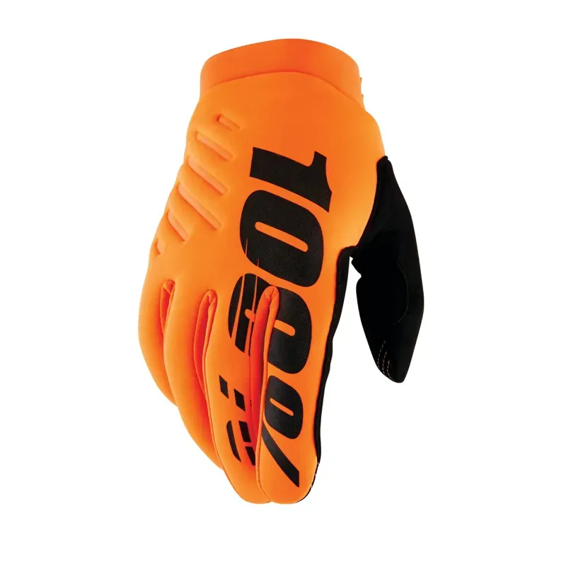100% Brisker Cold Weather Youth MTB Glove - Fluo Orange
