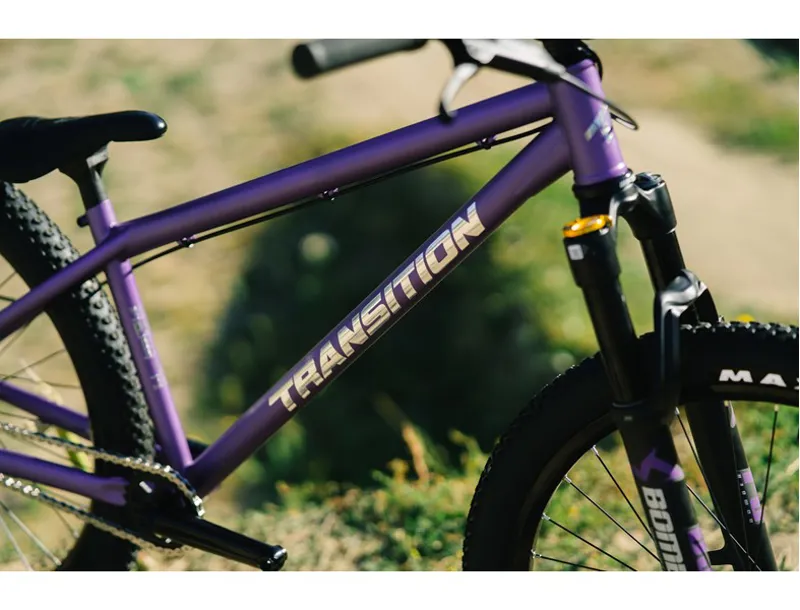 Transition PBJ Steel Hardtail Frameset - Purple/Chrome-2