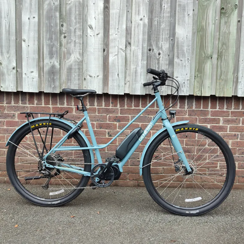 Genesis Columbia Road Electric Town / City Bike - Pale Blue-1