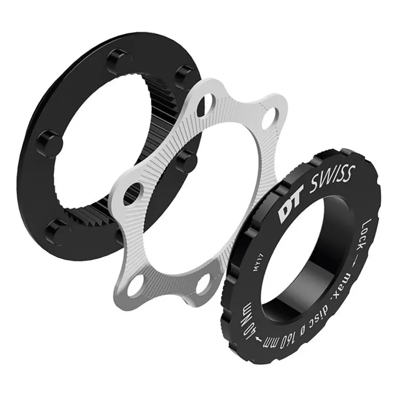 DT Swiss Centre-Lock to 6-Bolt Disc Rotor Adapter for Road QR 9 / 12 mm Axles