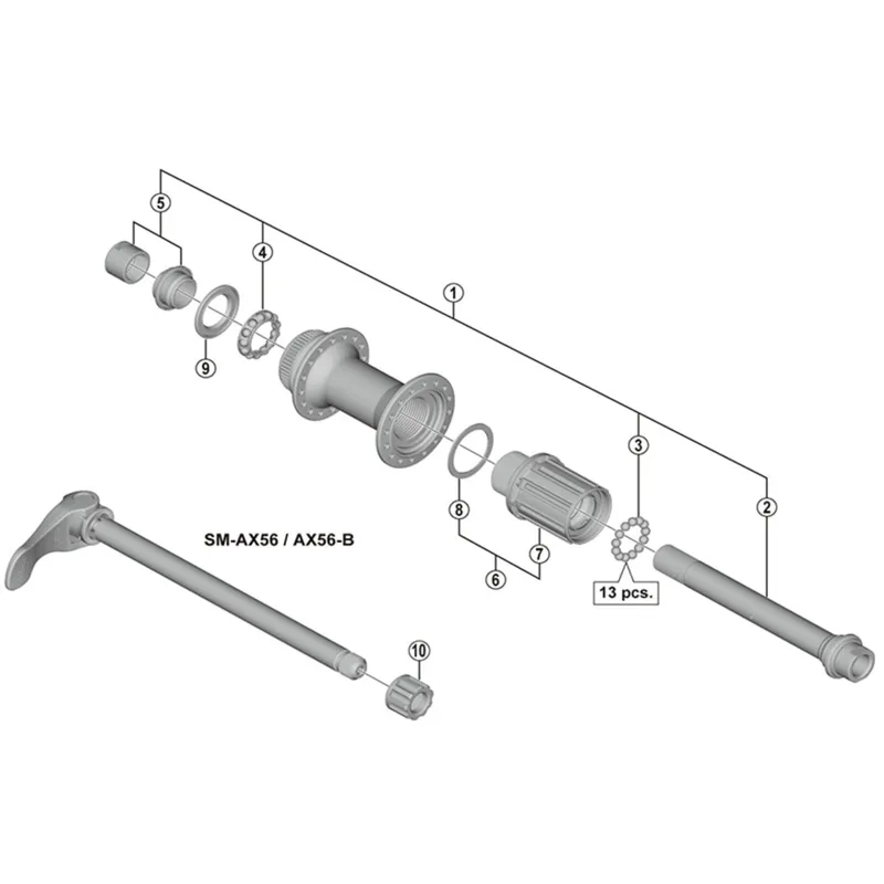 Shimano FH-M678 10 Speed Complete Freewheel Body - Black -1