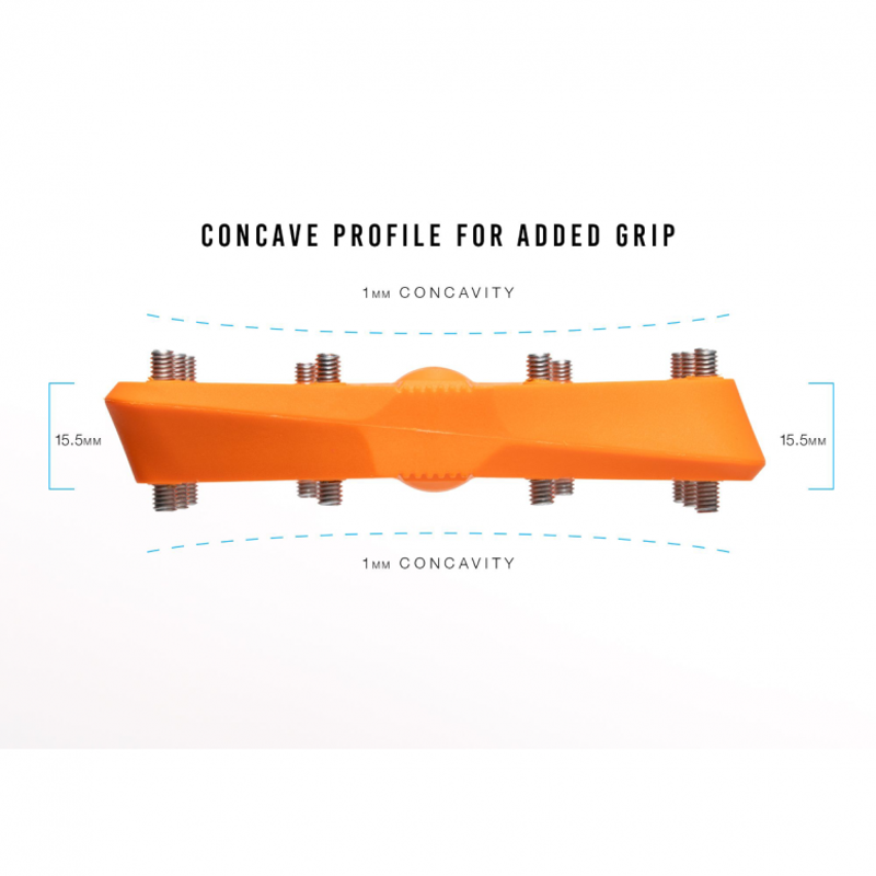 Crankbrothers Stamp 1 Gen 2 Flat MTB Pedals - Orange-2