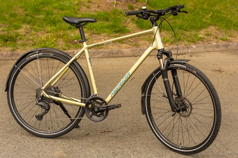 Ex-Hire Merida Crossway 300 Leisure Bike 700c - Large - Champagne/Blue-1