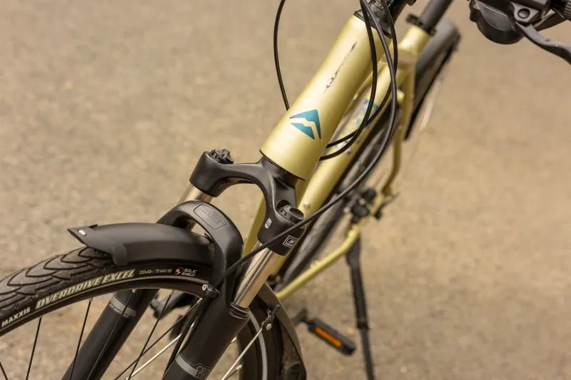 Ex-Hire Merida Crossway 300 Leisure Bike 700c - Large - Champagne/Blue-2