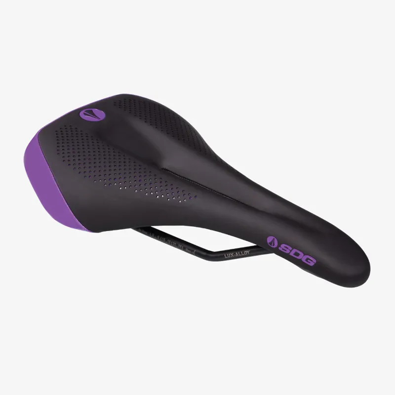 SDG Allure V2 Women's Lux-Alloy Bicycle Saddle - Black/Purple-3