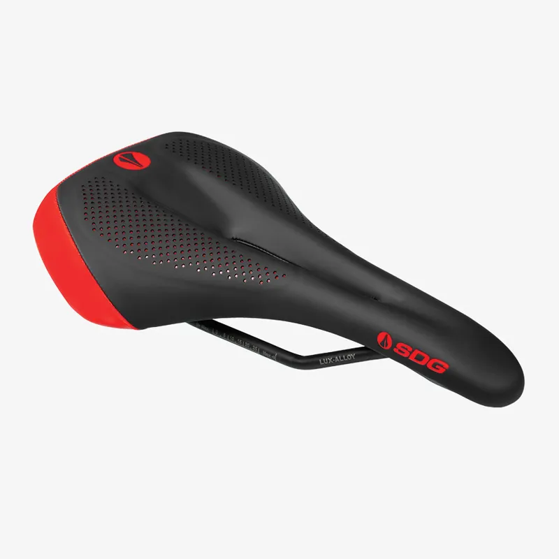 SDG Allure V2 Women's Lux-Alloy Bicycle Saddle - Black/Red-3
