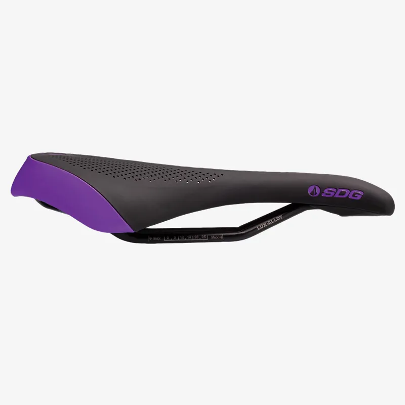 SDG Allure V2 Women's Lux-Alloy Bicycle Saddle - Black/Purple-2