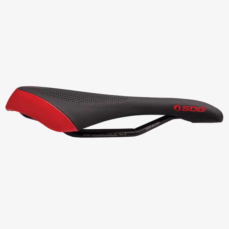 SDG Allure V2 Women's Lux-Alloy Bicycle Saddle - Black/Red-2