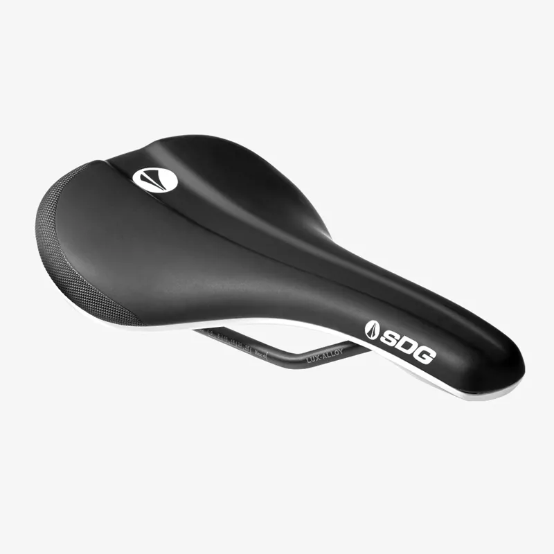 SDG Bel Air V3 Lux-Alloy Bicycle Saddle - Black/White-4