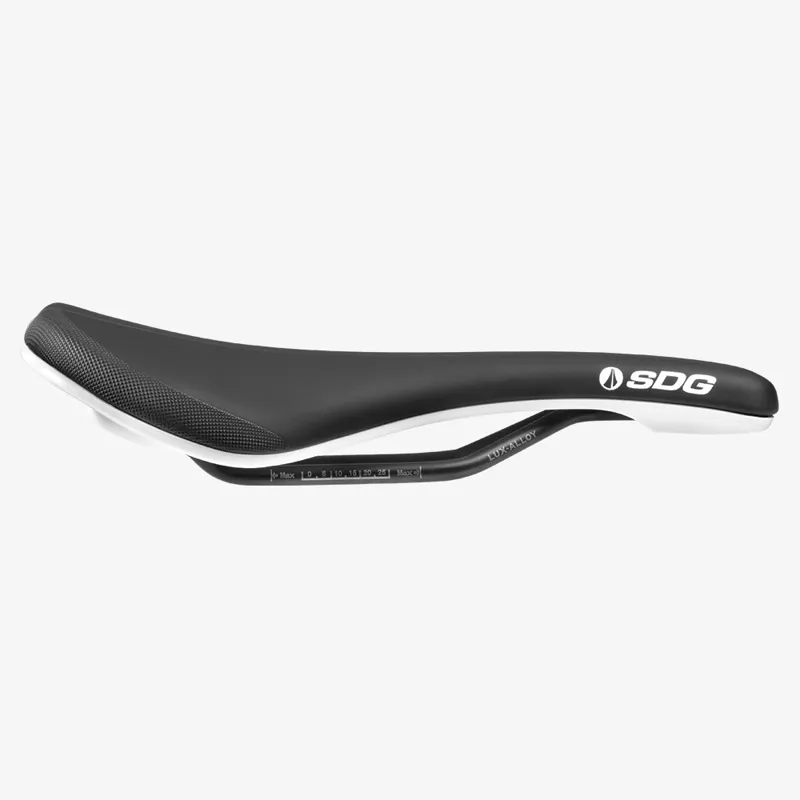 SDG Bel Air V3 Lux-Alloy Bicycle Saddle - Black/White-2