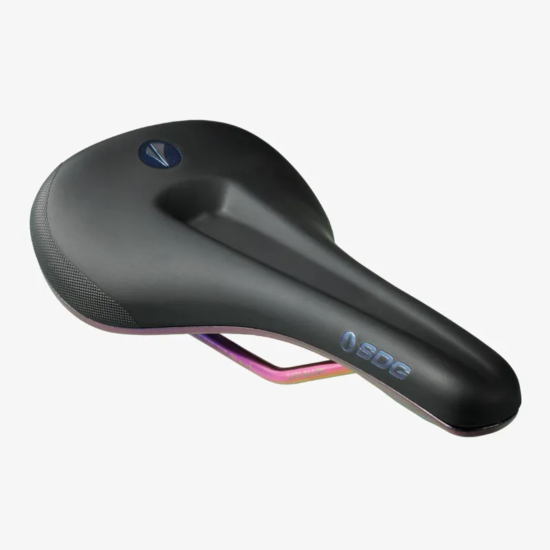 SDG Bel Air V3 Max Lux-Alloy Bicycle Saddle - Black/Oil Slick-4