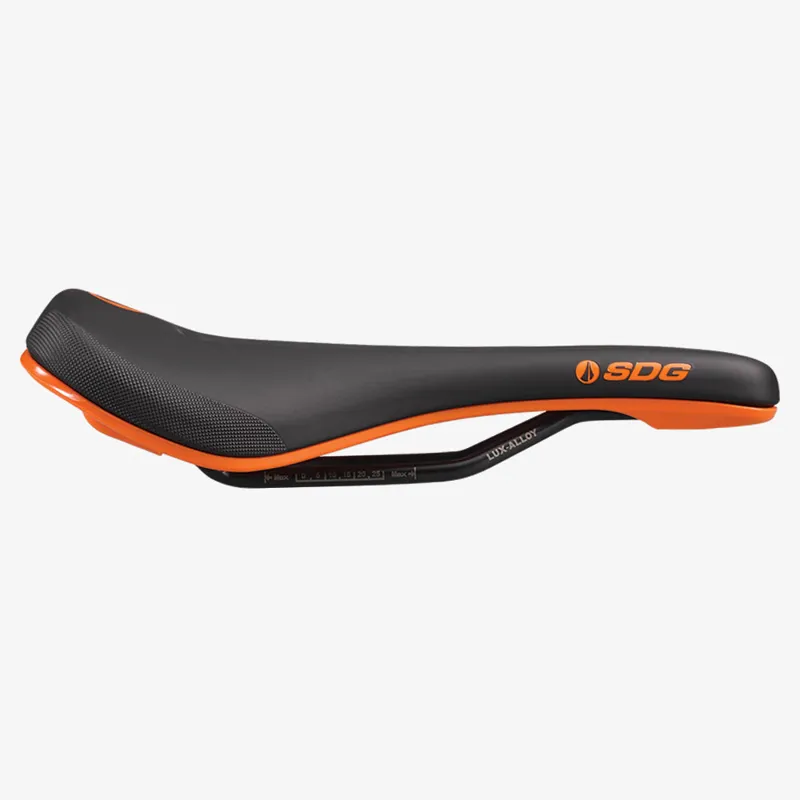 SDG Bel Air V3 Max Lux-Alloy Bicycle Saddle - Black/Orange-2