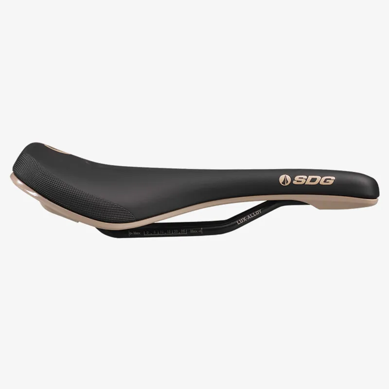 SDG Bel Air V3 Max Lux-Alloy Bicycle Saddle - Black/Tan-2