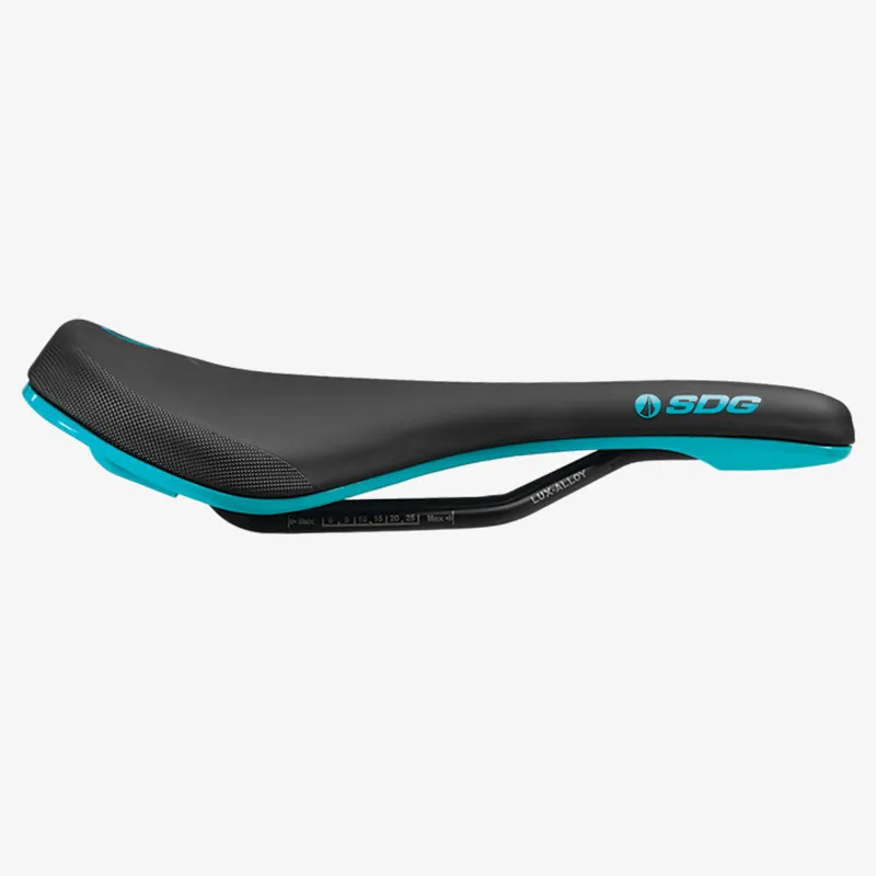 SDG Bel Air V3 Max Lux-Alloy Saddle - Black/ Turquoise-2