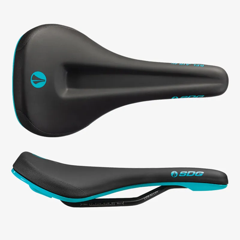 SDG Bel Air V3 Max Lux-Alloy Saddle - Black/ Turquoise