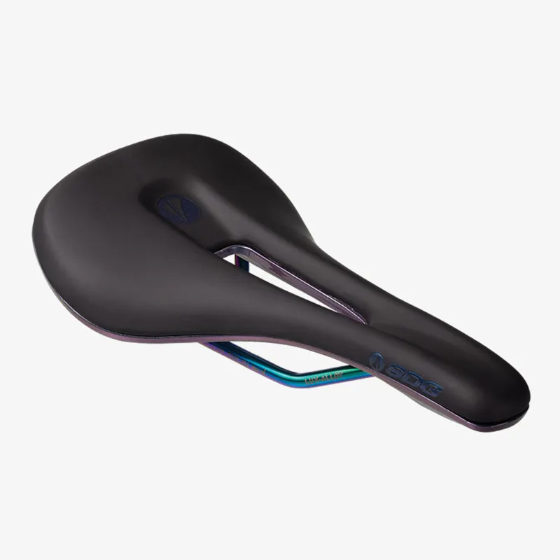 SDG Bel Air V3 Overland Lux-Alloy Bicycle Saddle - Black/Oil Slick-4