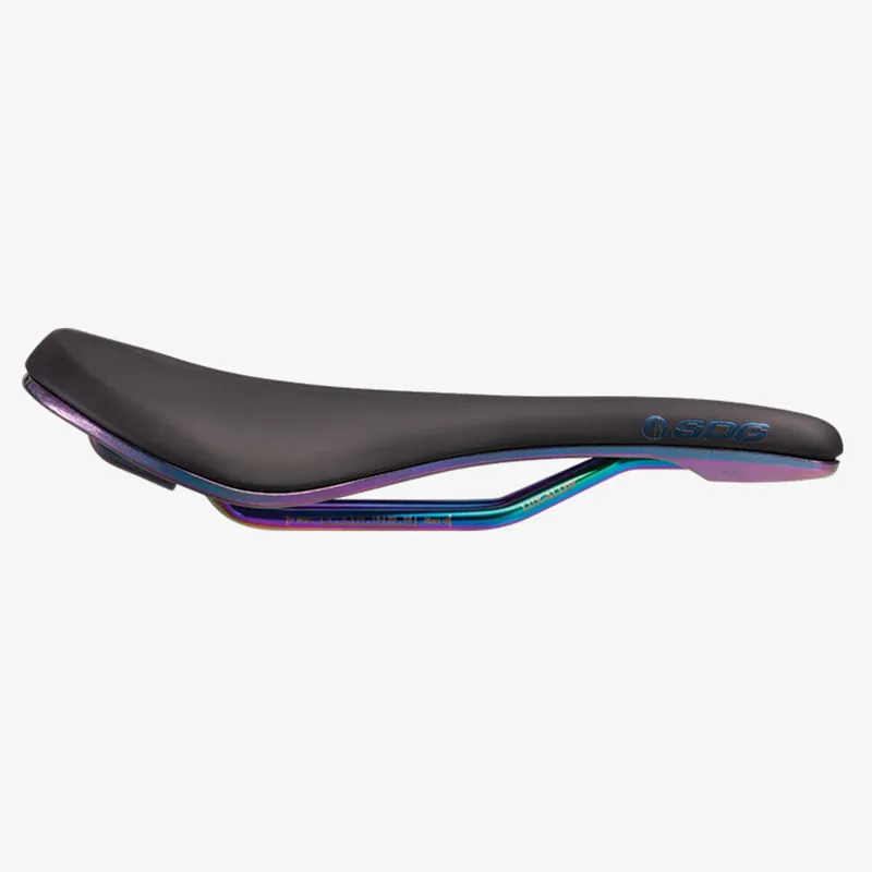 SDG Bel Air V3 Overland Lux-Alloy Bicycle Saddle - Black/Oil Slick-2
