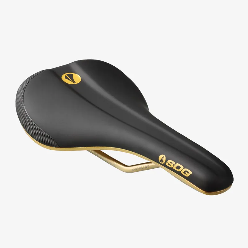 SDG Bel Air V3 Galaxic Lux-Alloy Bicycle Saddle - Black/Gold-5