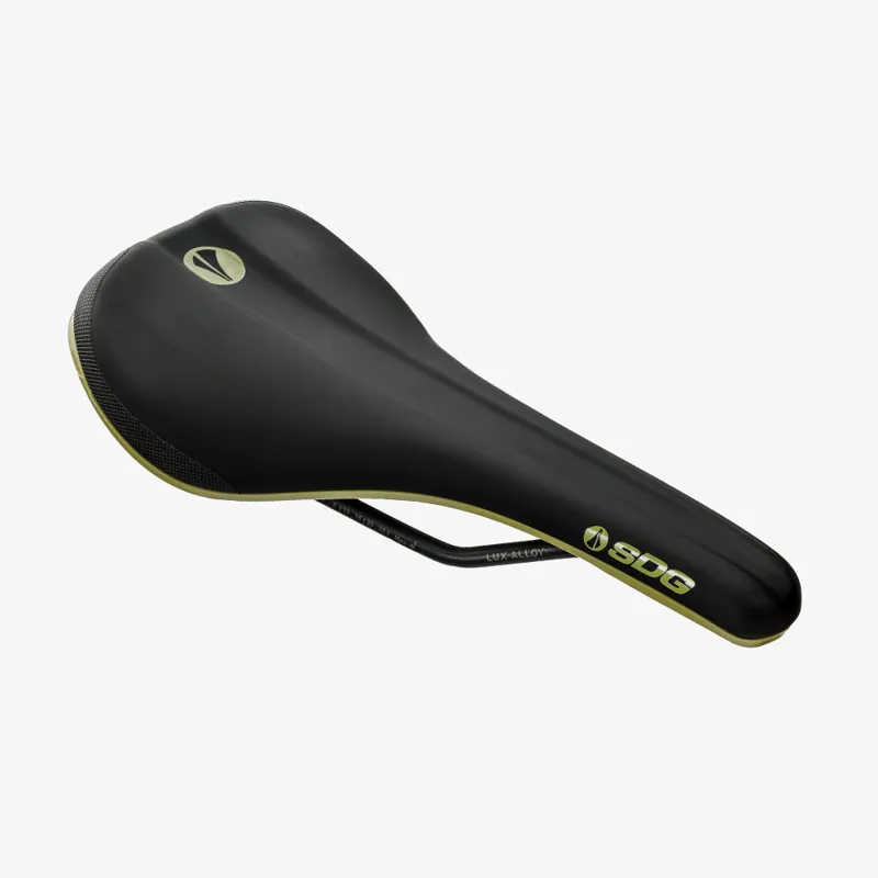 SDG Bel Air V3 Lux-Alloy Bicycle Saddle - Black / Olive-4